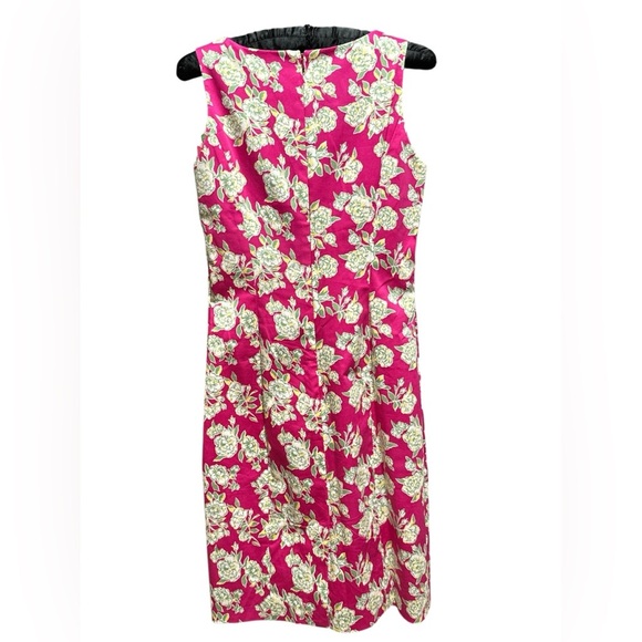 Brooks Brothers 346 Pink Floral Midi Dress - Picture 6 of 7